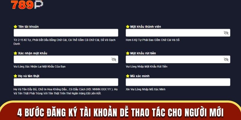 4 bước đăng ký tài khoản dễ thao tác cho người mới
