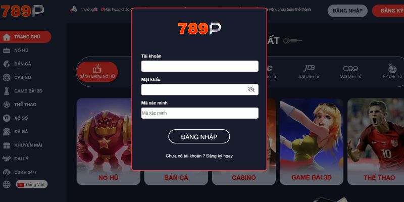 Chi tiết các thao tác theo hướng dẫn mà người chơi cần làm để đăng nhập