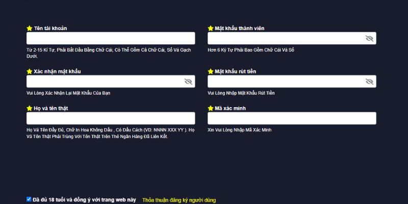 Chi tiết từng bước cần thực hiện để đăng ký tài khoản mới